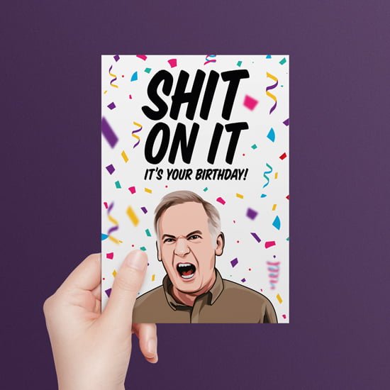 Martin from Friday Night Dinner SH*T ON IT Birthday Card - All Things ...