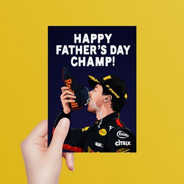 Daniel Ricciardo Formula 1 Father's Day Card