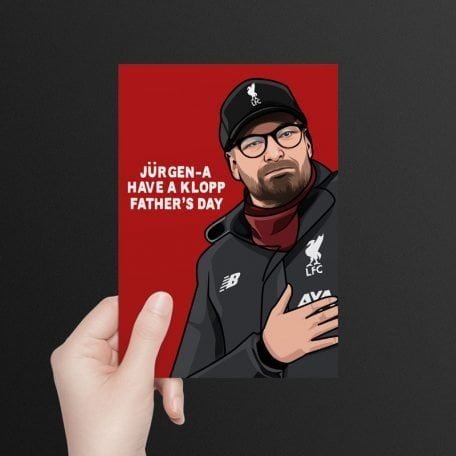 klopp liverpool fathers day card