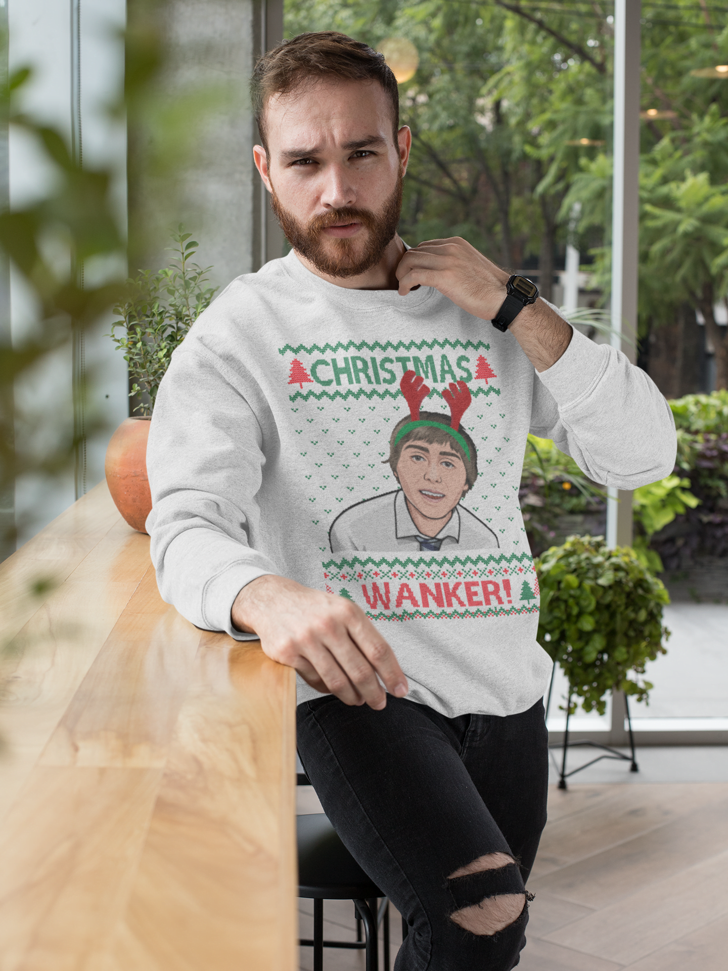 Jay from The Inbetweeners Christmas W*nker! Funny Christmas Jumper