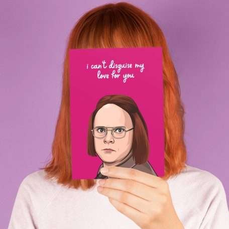 The Office Dwight Schrute in Disguise Funny Valentines Day Card