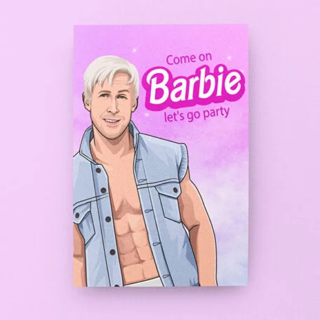 Ryan Gosling as Ken from Barbie Move Funny Birthday Card