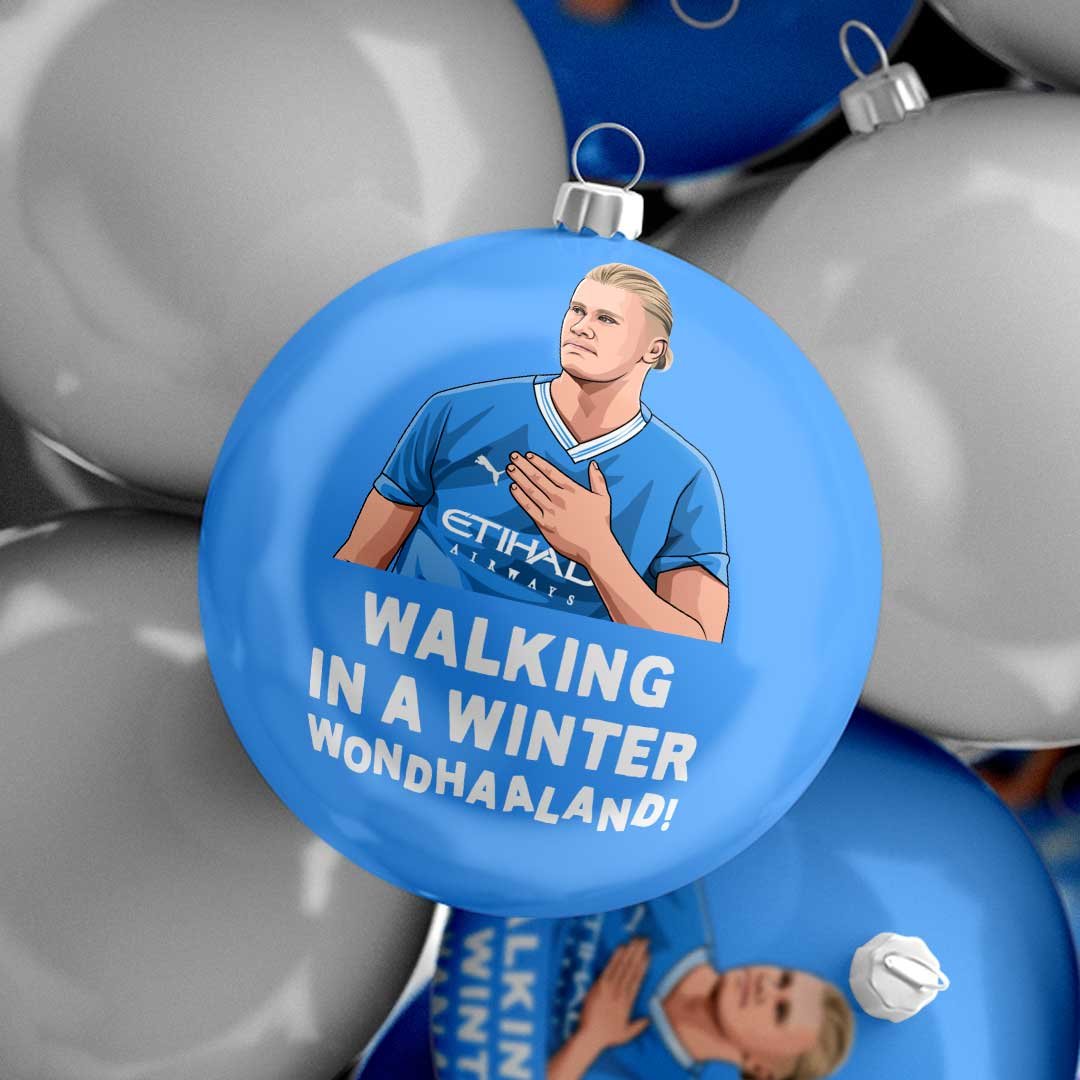 Haaland Man City Christmas Bauble – Great Secret Santa Gift