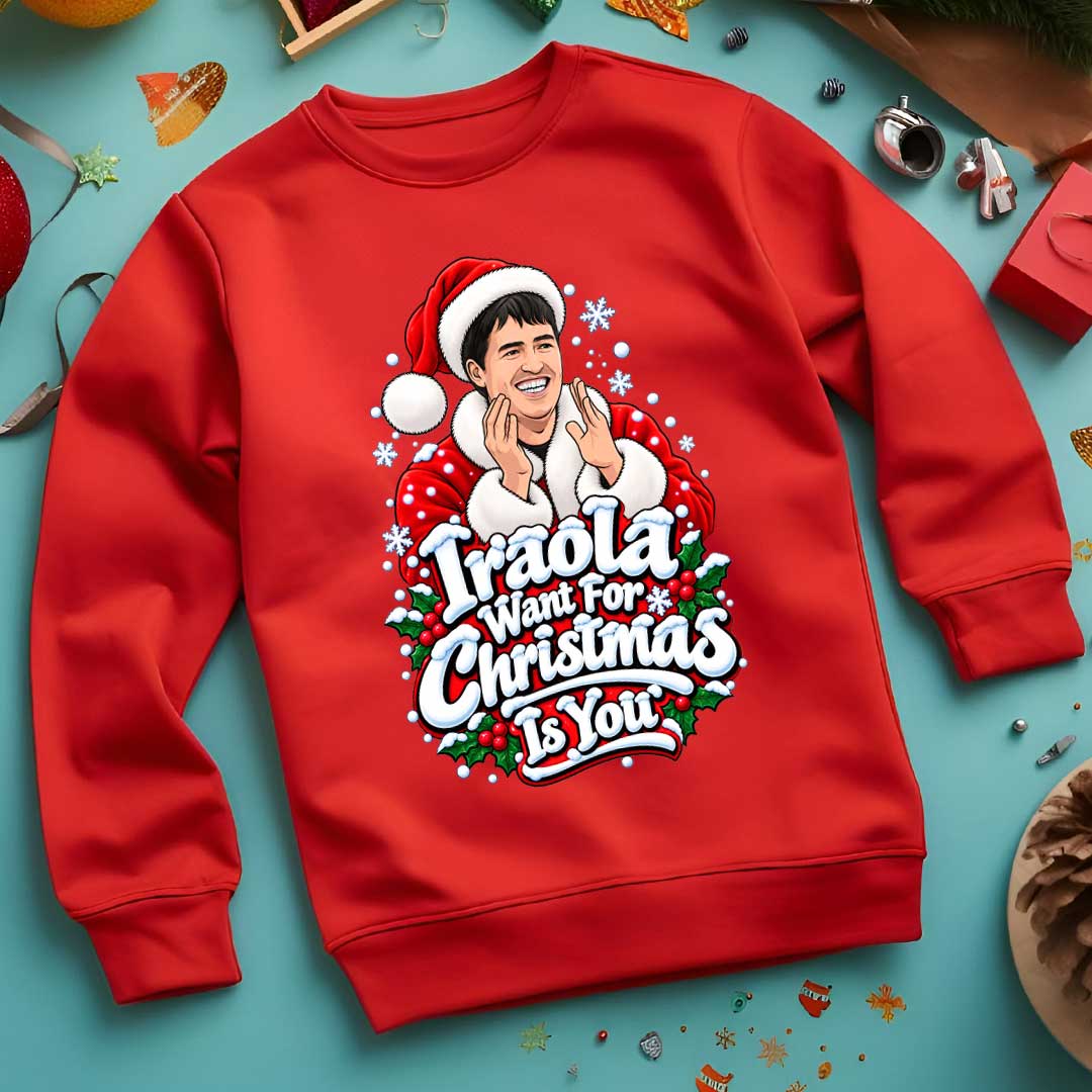 Andoni Iraola Liverpool Christmas Jumper | Iraola Want For Christmas Is You | Funny Liverpool Xmas Sweatshirt | Football Fan Gift 2026